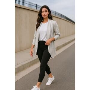 Calvin Klein Women's Size XL Drape-Front Sweatshirt Jacket Cardigan Athleisure